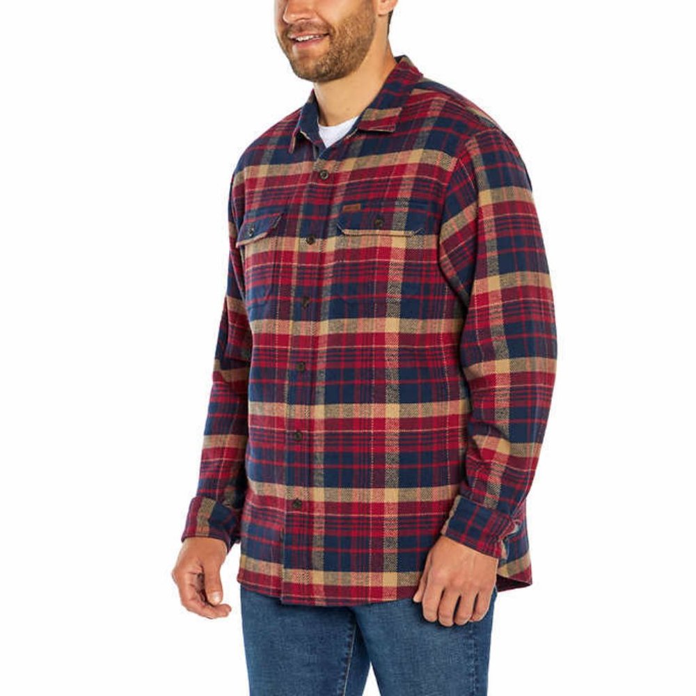 NWT Orvis Men’s Heavy Weight Flannel Shirt- Red Large